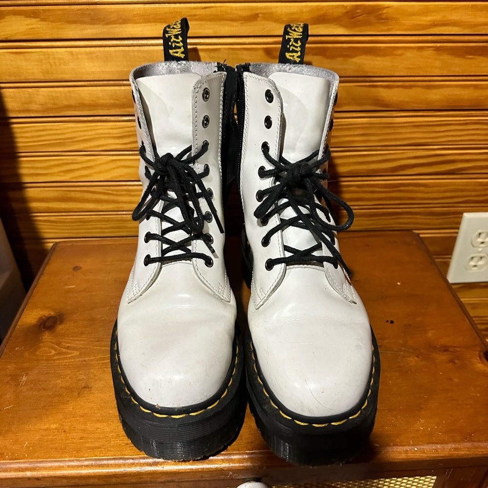 White platform Doc Martens size 8.5